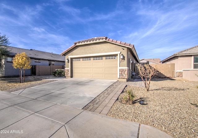 view of front of house featuring a garage