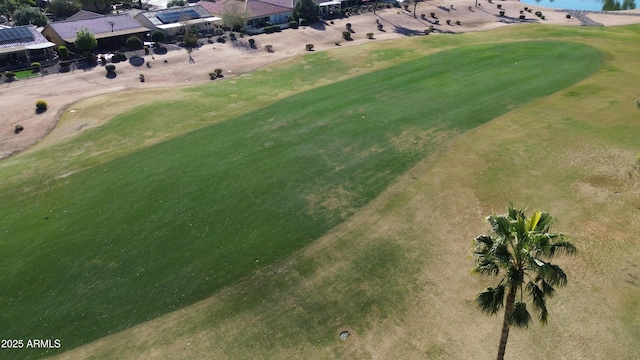 birds eye view of property featuring golf course view