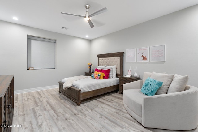 2656 E Oriole Dr, Gilbert, AZ 85297 - bedroom with ceiling fan and light wood-type flooring