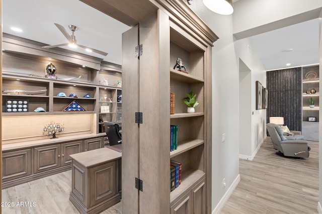 2656 E Oriole Dr, Gilbert, AZ 85297 - interior space with built in shelves and light hardwood / wood-style flooring