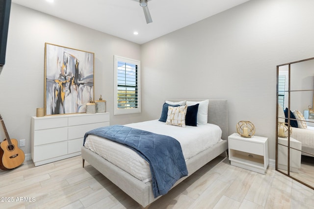 2656 E Oriole Dr, Gilbert, AZ 85297 - bedroom with light wood-type flooring and ceiling fan
