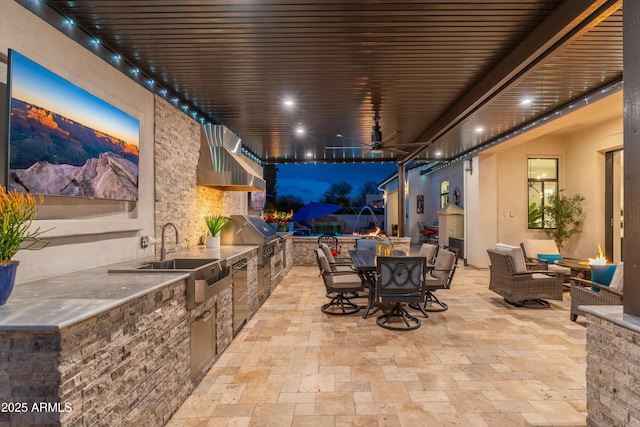 2656 E Oriole Dr, Gilbert, AZ 85297 - view of patio / terrace with grilling area, area for grilling, and sink