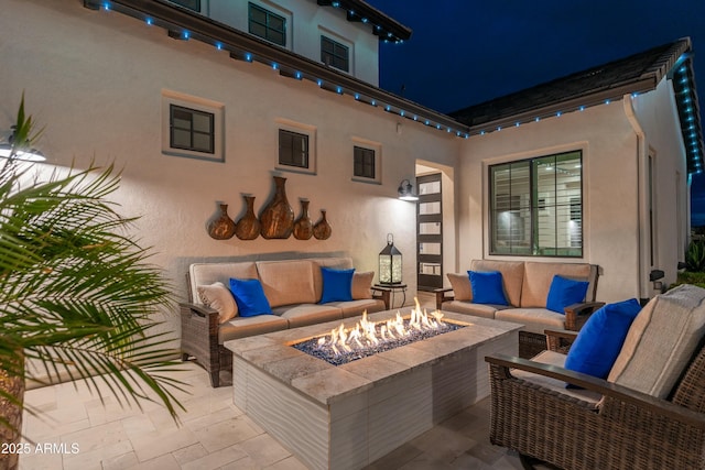 2656 E Oriole Dr, Gilbert, AZ 85297 - view of patio featuring an outdoor living space with a fire pit