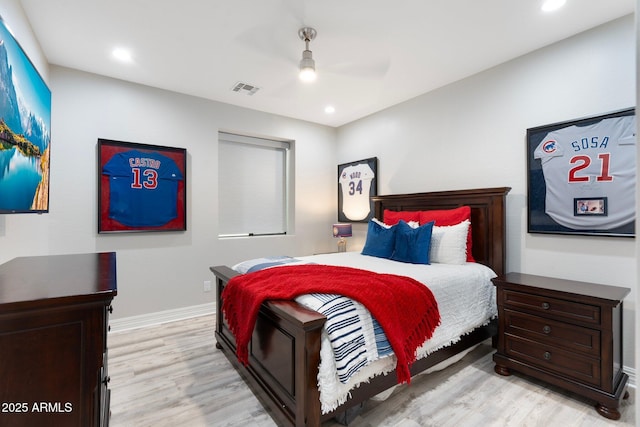 2656 E Oriole Dr, Gilbert, AZ 85297 - bedroom featuring light hardwood / wood-style flooring and ceiling fan