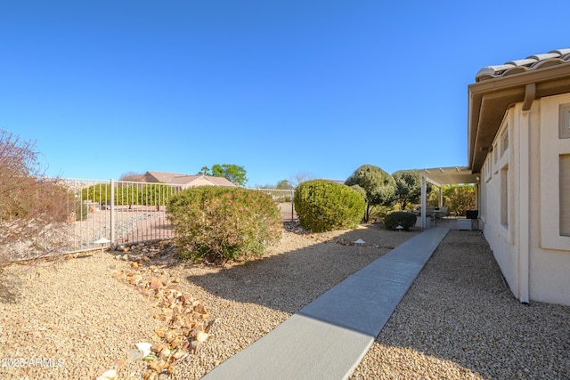 view of yard with a patio