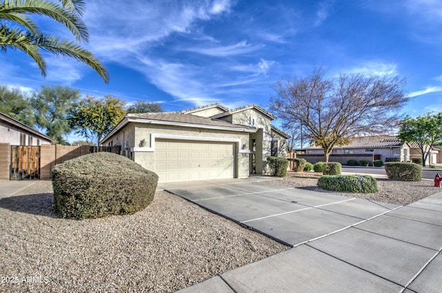 view of home's exterior with a garage