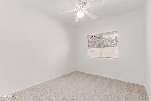 2140 S Benton Cir, Mesa, AZ 85209 - empty room featuring light carpet, baseboards, and ceiling fan