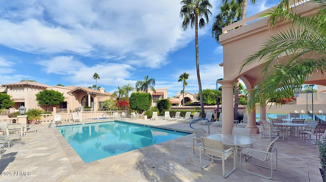 10068 E Cinnabar Ave, Scottsdale, AZ 85258 - pool featuring fence and a patio