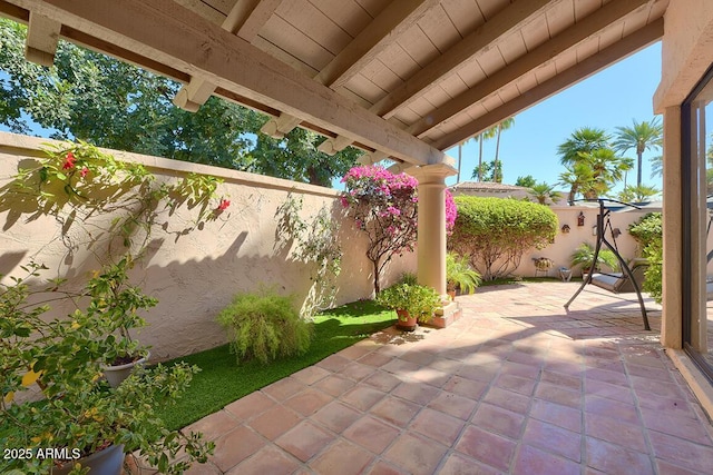 10068 E Cinnabar Ave, Scottsdale, AZ 85258 - view of patio with a fenced backyard