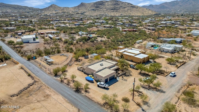 bird's eye view featuring a mountain view