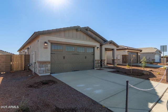 view of front of house featuring a garage