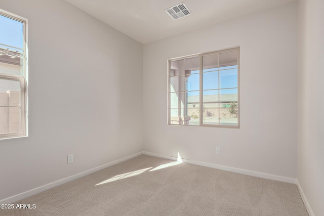 carpeted empty room with a wealth of natural light