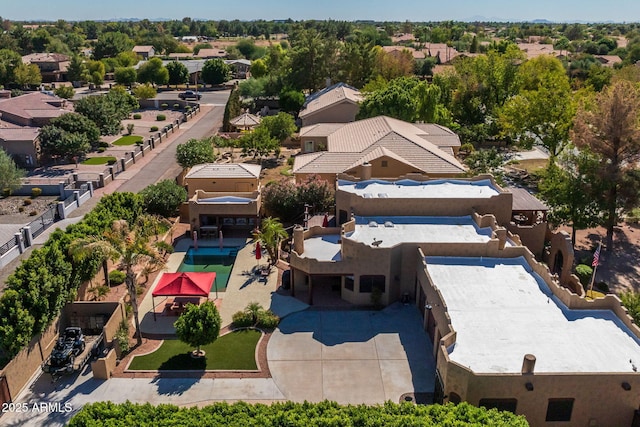 bird's eye view featuring a residential view