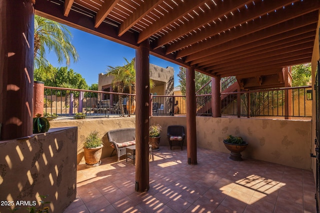 view of patio featuring a fenced backyard