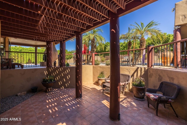 view of patio with fence