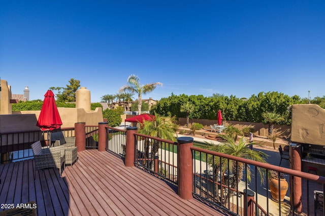 view of wooden terrace