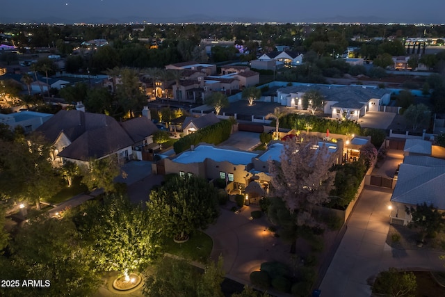 bird's eye view featuring a residential view
