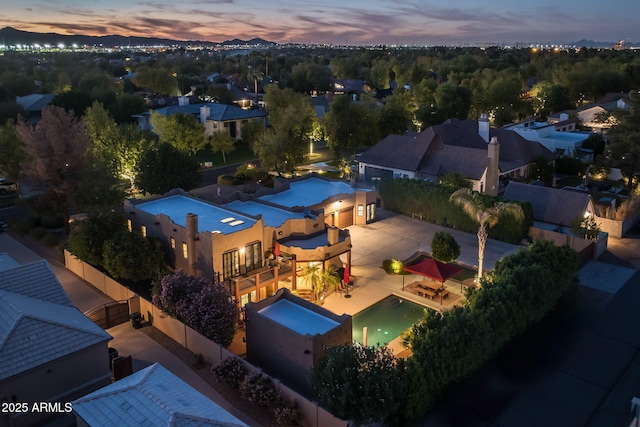 birds eye view of property featuring a residential view