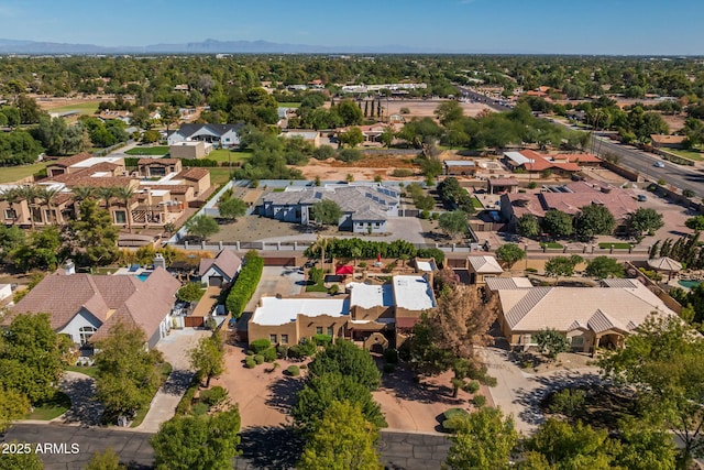 drone / aerial view with a residential view