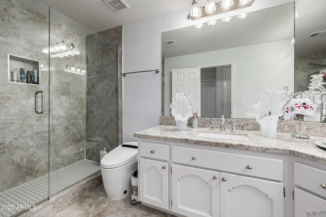 6941 W Voltaire Ave, Peoria, AZ 85381 - full bath featuring a shower stall, toilet, and vanity
