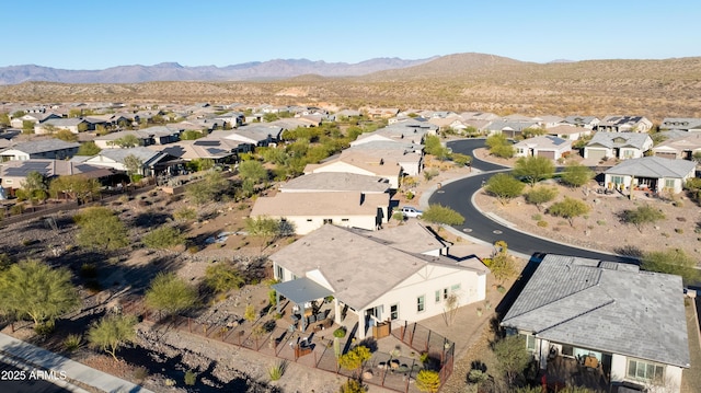 aerial view featuring a mountain view