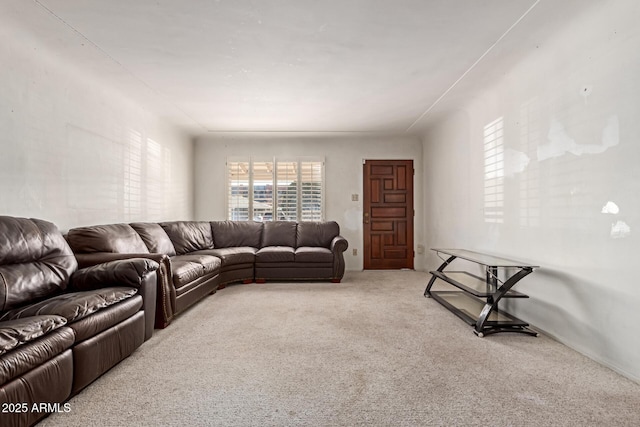 living room featuring carpet