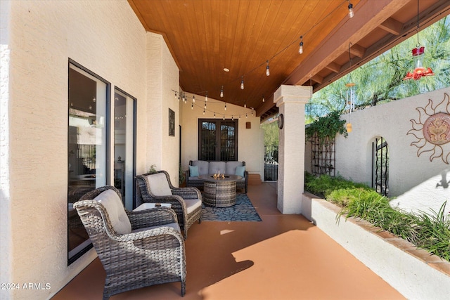 view of patio / terrace with outdoor lounge area