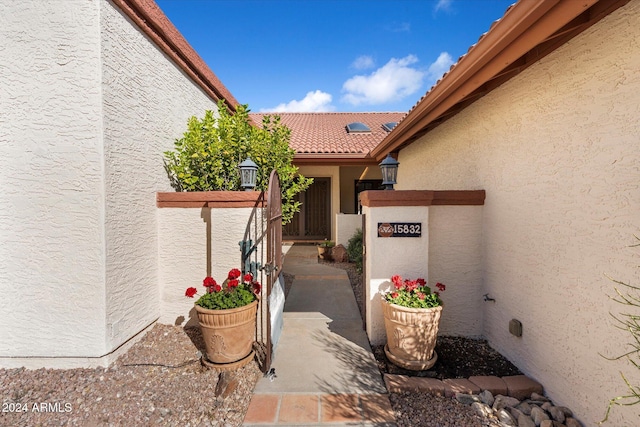 view of doorway to property