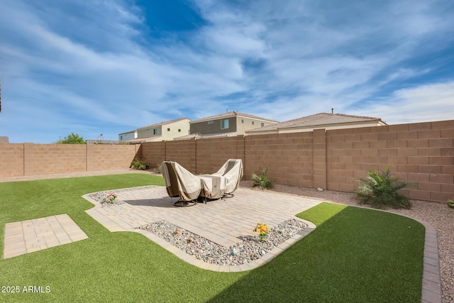 3699 E Sweetclover Ln, San Tan Valley, AZ 85140 - view of yard with a fenced backyard and a patio area