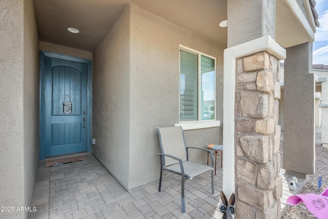 3699 E Sweetclover Ln, San Tan Valley, AZ 85140 - entrance to property featuring stucco siding