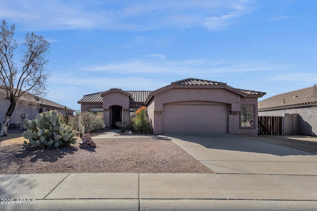 view of front of home featuring a garage