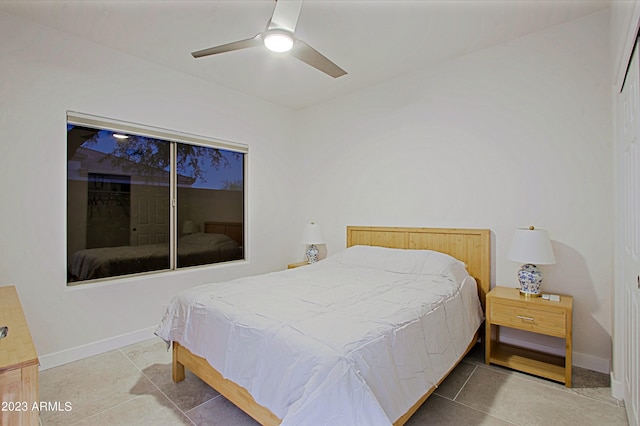 32472 N 68th Pl, Scottsdale, AZ 85266 - bedroom featuring tile patterned flooring, baseboards, and ceiling fan