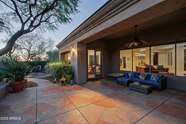 32472 N 68th Pl, Scottsdale, AZ 85266 - view of patio with ceiling fan and an outdoor hangout area