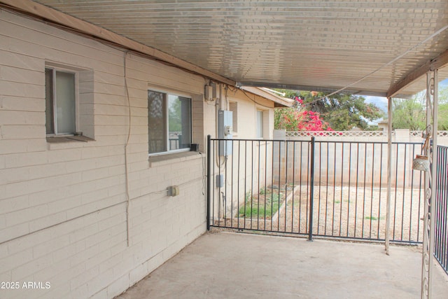view of patio / terrace with fence