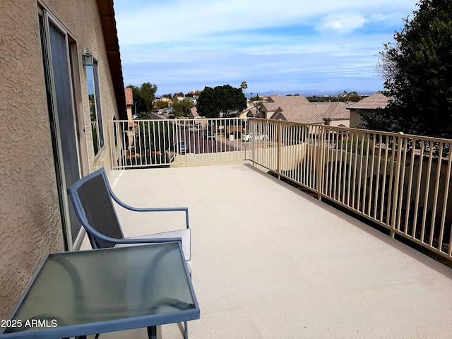 balcony with a residential view