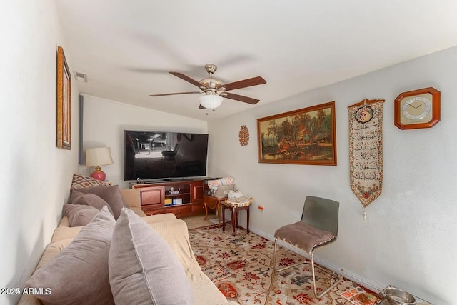 3121 W Greenway Rd, Phoenix, AZ 85053 - carpeted living area with a ceiling fan and visible vents