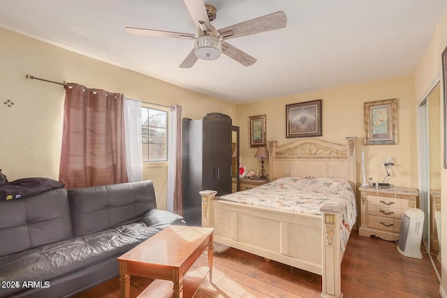 3121 W Greenway Rd, Phoenix, AZ 85053 - bedroom featuring ceiling fan and wood finished floors