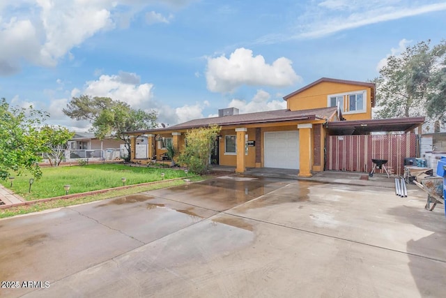3121 W Greenway Rd, Phoenix, AZ 85053 - ranch-style home featuring an attached garage, driveway, fence, and a front lawn