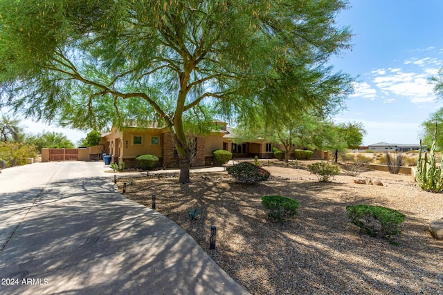 view of pueblo revival-style home