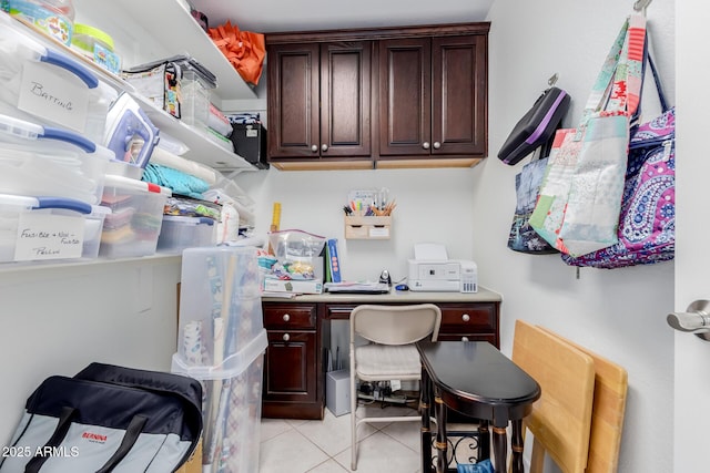 1341 E Bellerive Dr, Chandler, AZ 85249 - washroom with light tile patterned floors, a desk, and cabinet space