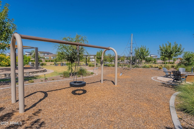 view of jungle gym