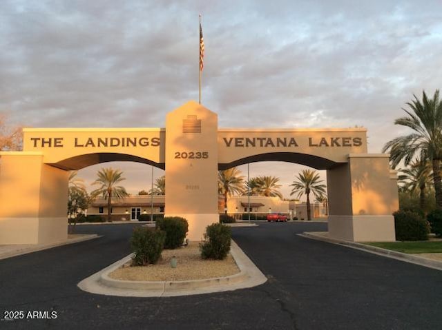 view of community sign