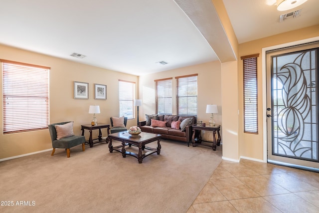 view of carpeted living room