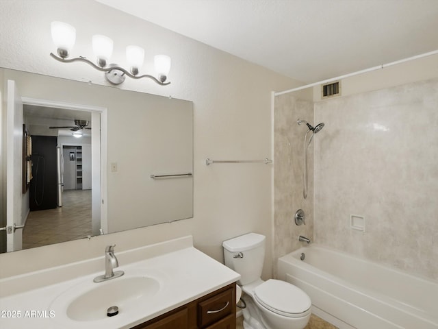 1306 W 12th St, Tempe, AZ 85281 - bathroom featuring vanity, shower / tub combination, and a ceiling fan