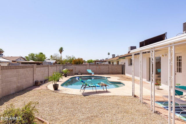 14803 N 55th Ave, Glendale, AZ 85306 - view of pool with a patio, a fenced backyard, and a fenced in pool