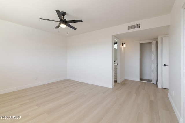 14803 N 55th Ave, Glendale, AZ 85306 - unfurnished room with light wood-style floors, ceiling fan, baseboards, and visible vents