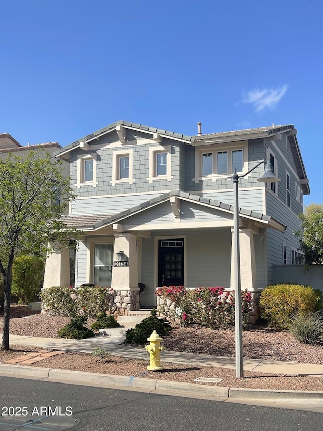 view of front of house with a porch