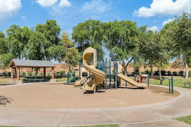 communal playground with a gazebo