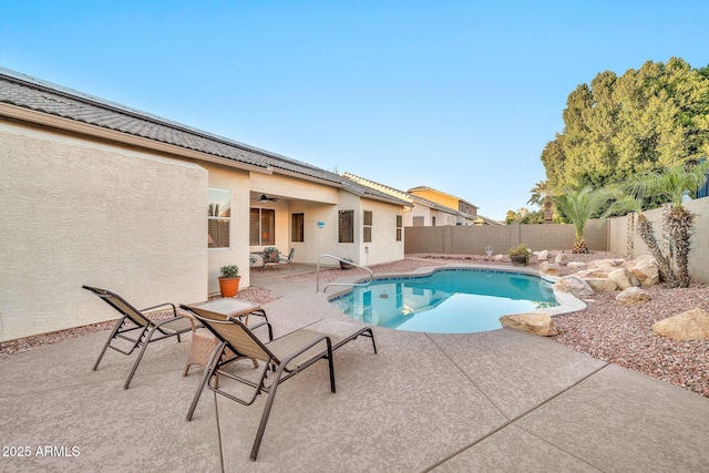 view of pool with a patio area