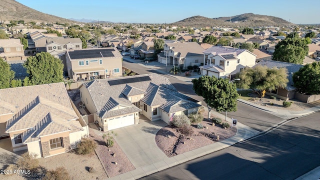 bird's eye view featuring a mountain view